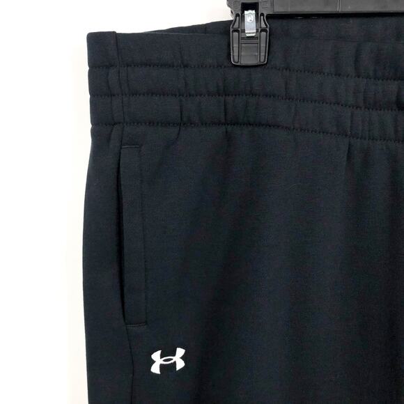 UNDER ARMOUR Women's Training Rival Fleece Joggers 1X Black Drawstring NWOT - Picture 6 of 14